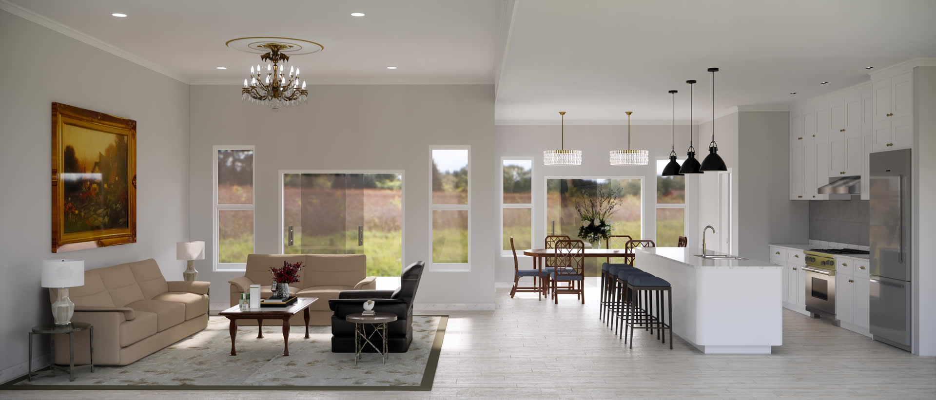 Living, kit, dining-1